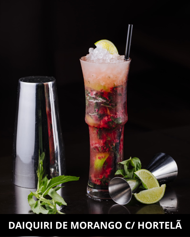 daiquiri de morango com hortelã